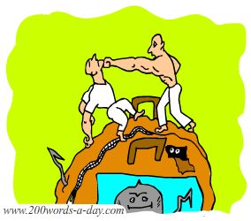 french-verb-to-fight, scuffle-is-bagarrer