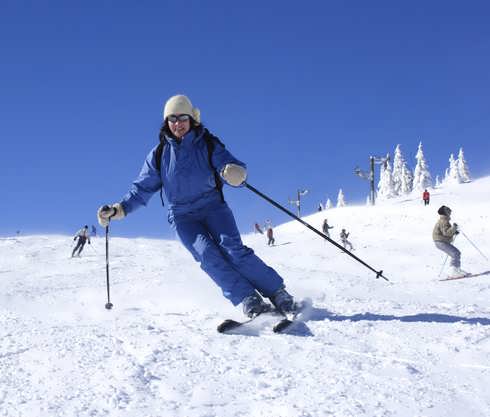 skiing